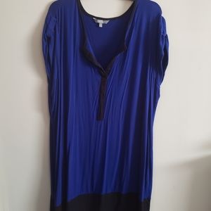 Blue and black dress